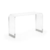 Waterfall 45" Console Table in Acrylic with Nickel Base by Chelsea House