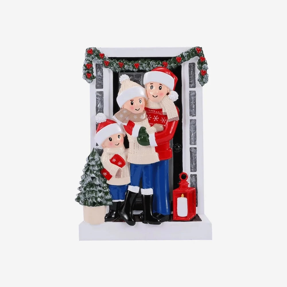 Farm House Family of 3 Ornament