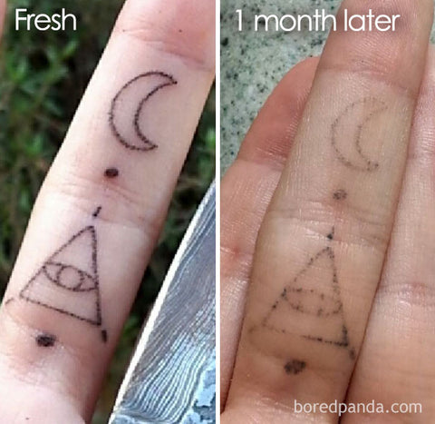 Thinking Of Getting A Tattoo These 35 Pics Reveal How Tattoos Age Over  Time  Finger tattoos fade Inside finger tattoos Get a tattoo