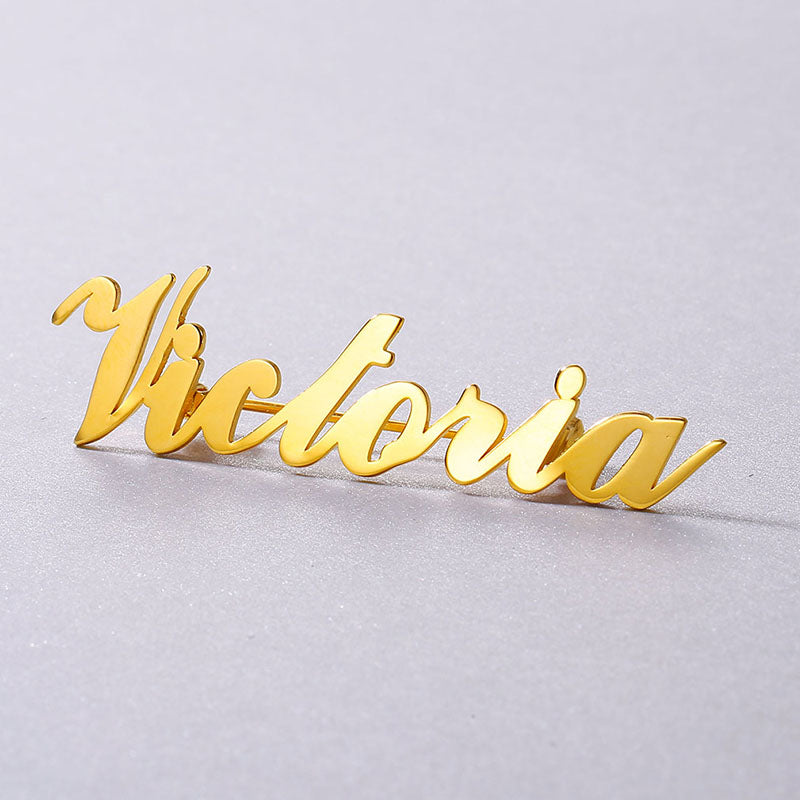 name brooch pin