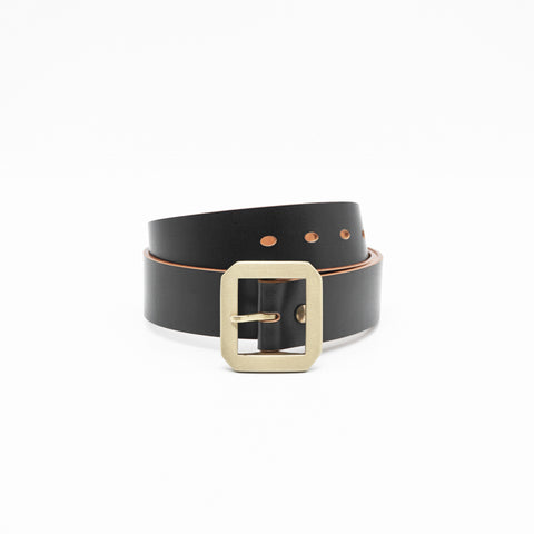 OGL Vintage Buckle Leather Belt - Brown - The Shop Vancouver