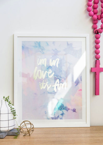 Rachel Kennedy in love and it's fun print