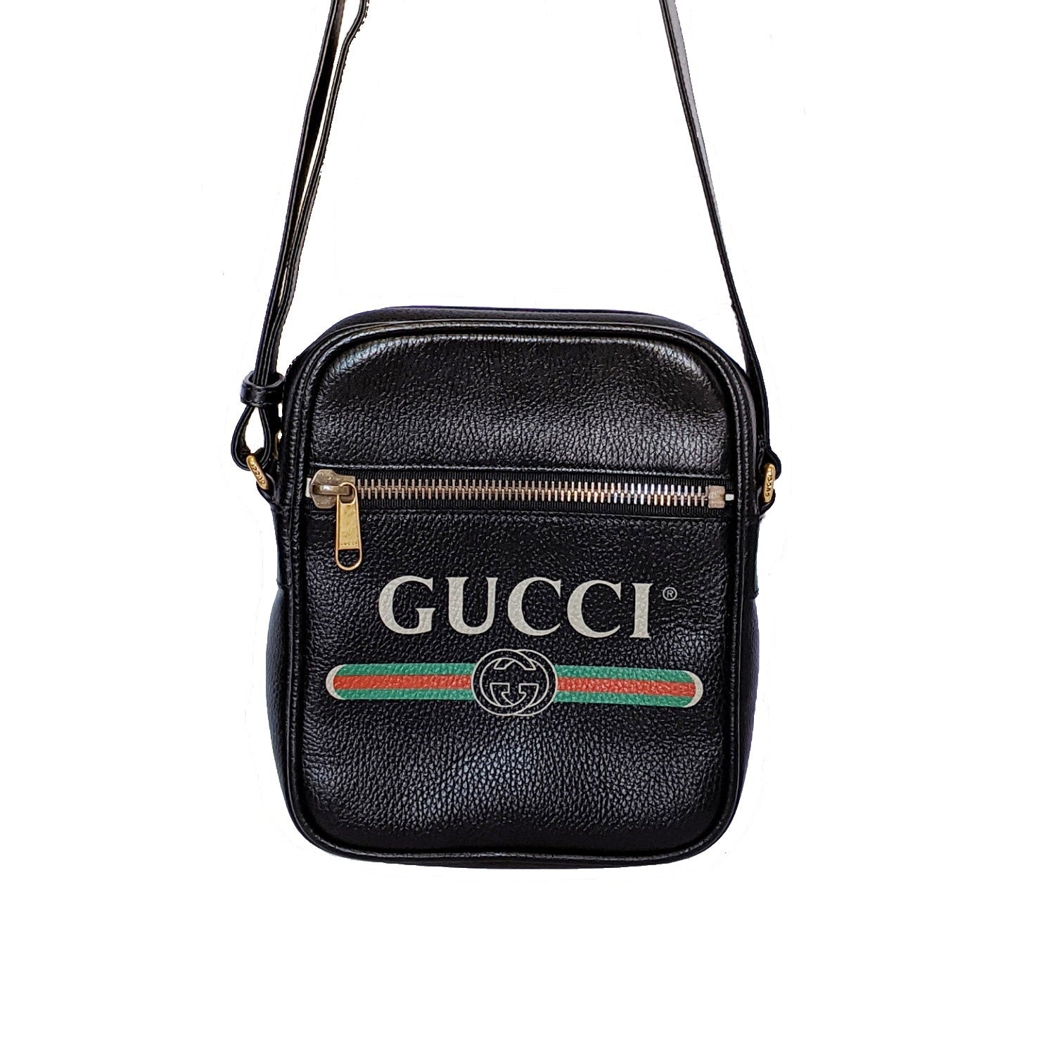 gucci print messenger bag