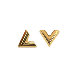 LOUIS VUITTON Crystal LV Iconic Earrings Silver 1216701