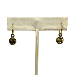 Lee Brevard 18K YG & Sterling Silver Tiny Marina Cross Earrings -  