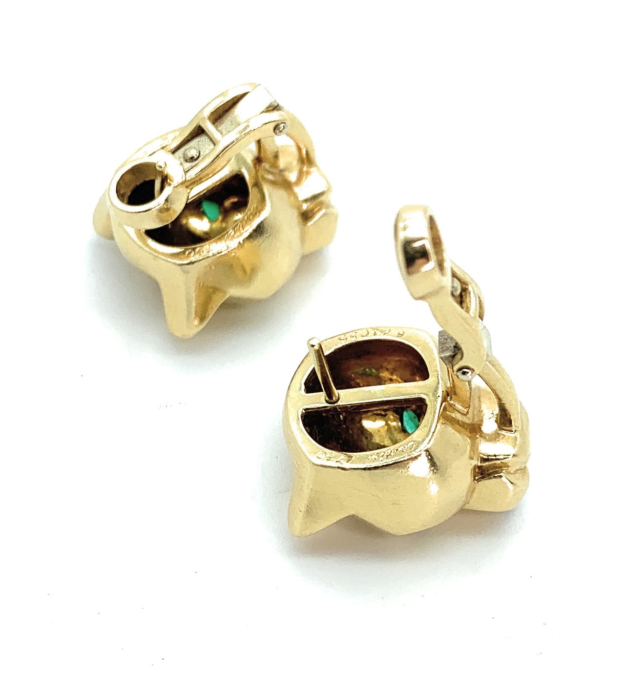 cartier panther head earrings