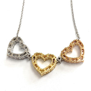 Louis Vuitton 18K Diamond V Heart Pendant Necklace