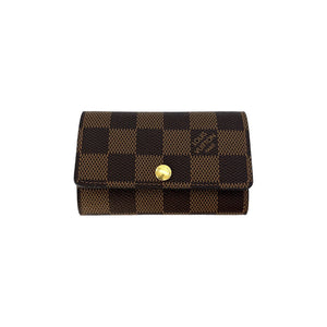 Louis Vuitton Key Pouch Damier Ebene in Coated Canvas with Gold-Tone - US