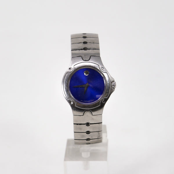 Movado Ladies SE Sports Edition Blue Sunburst Dial Stainless Steel 84 ...