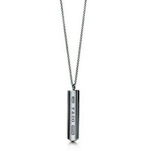 tiffany and co silver bar necklace