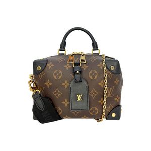 Louis Vuitton - Authenticated Petite Malle Souple Handbag - Leather Black for Women, Very Good Condition