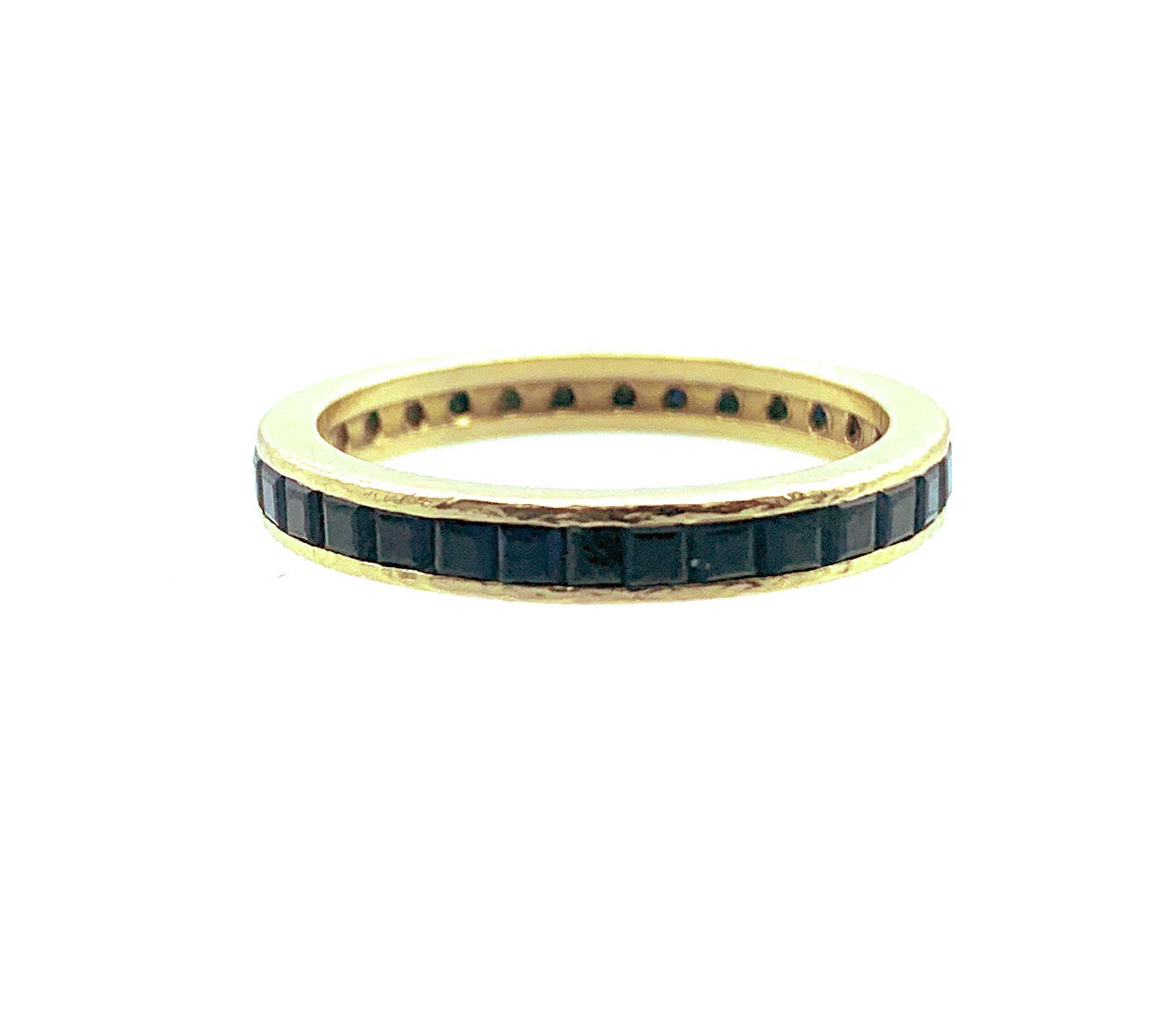 14K Yellow Gold & Sapphire Eternity Band - Sz. 6.75