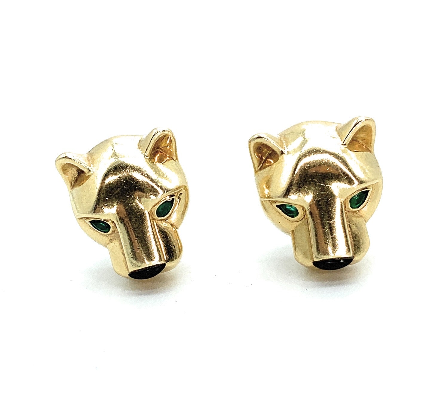 cartier panther head earrings