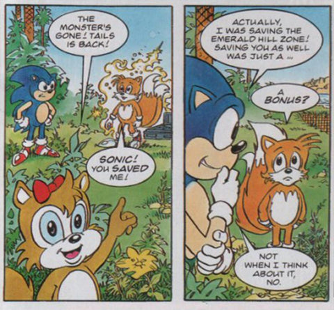 Fleetway STC Sonic being a dickhead to tails