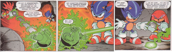 Sonic and knuckles kill Robotnik in Sonic the Comic Fleetway