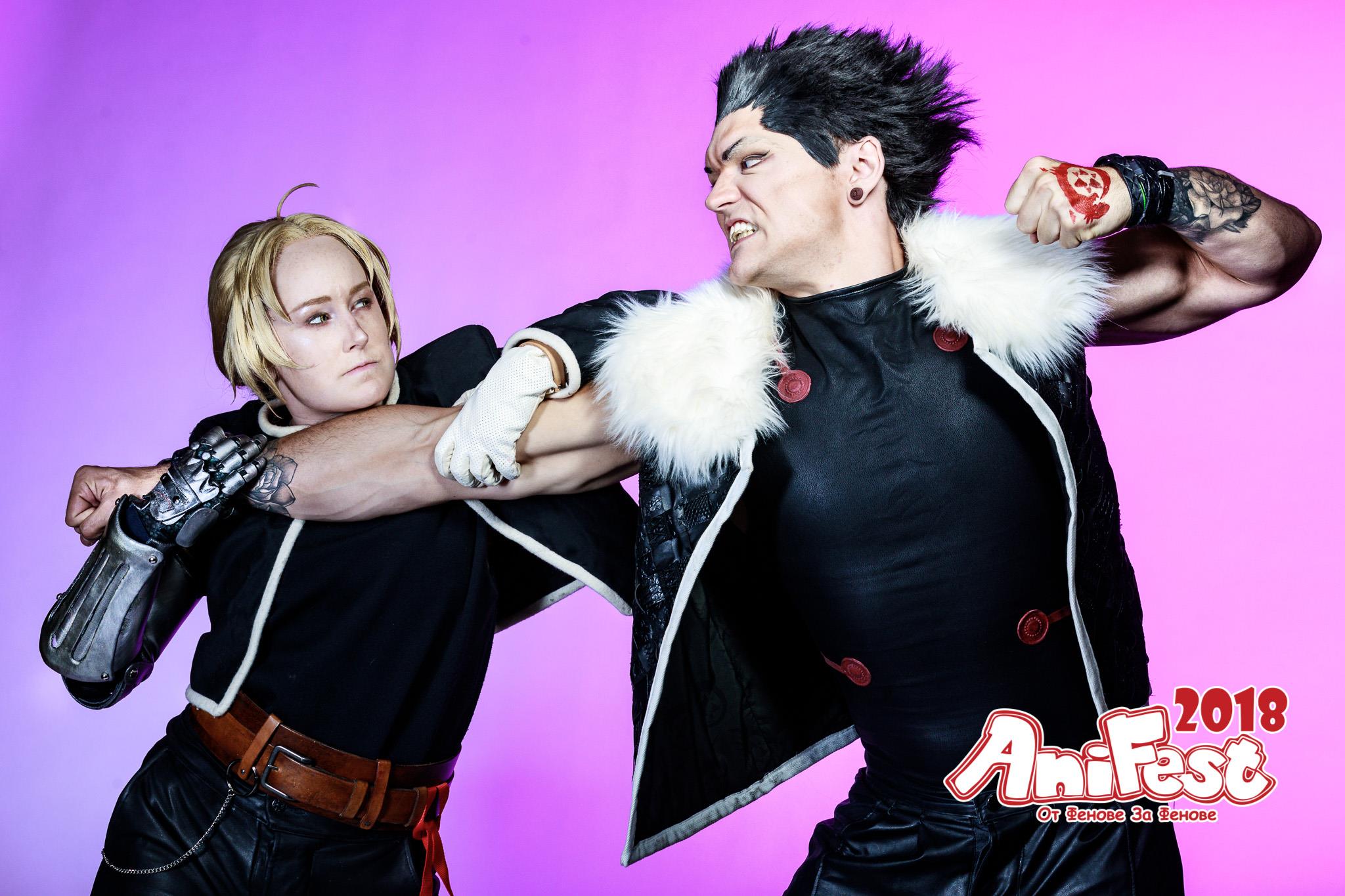 Edward Elric and Greed cosplay from Fullmetal Alchemist representing the UK for World Cosplay Summit 2018