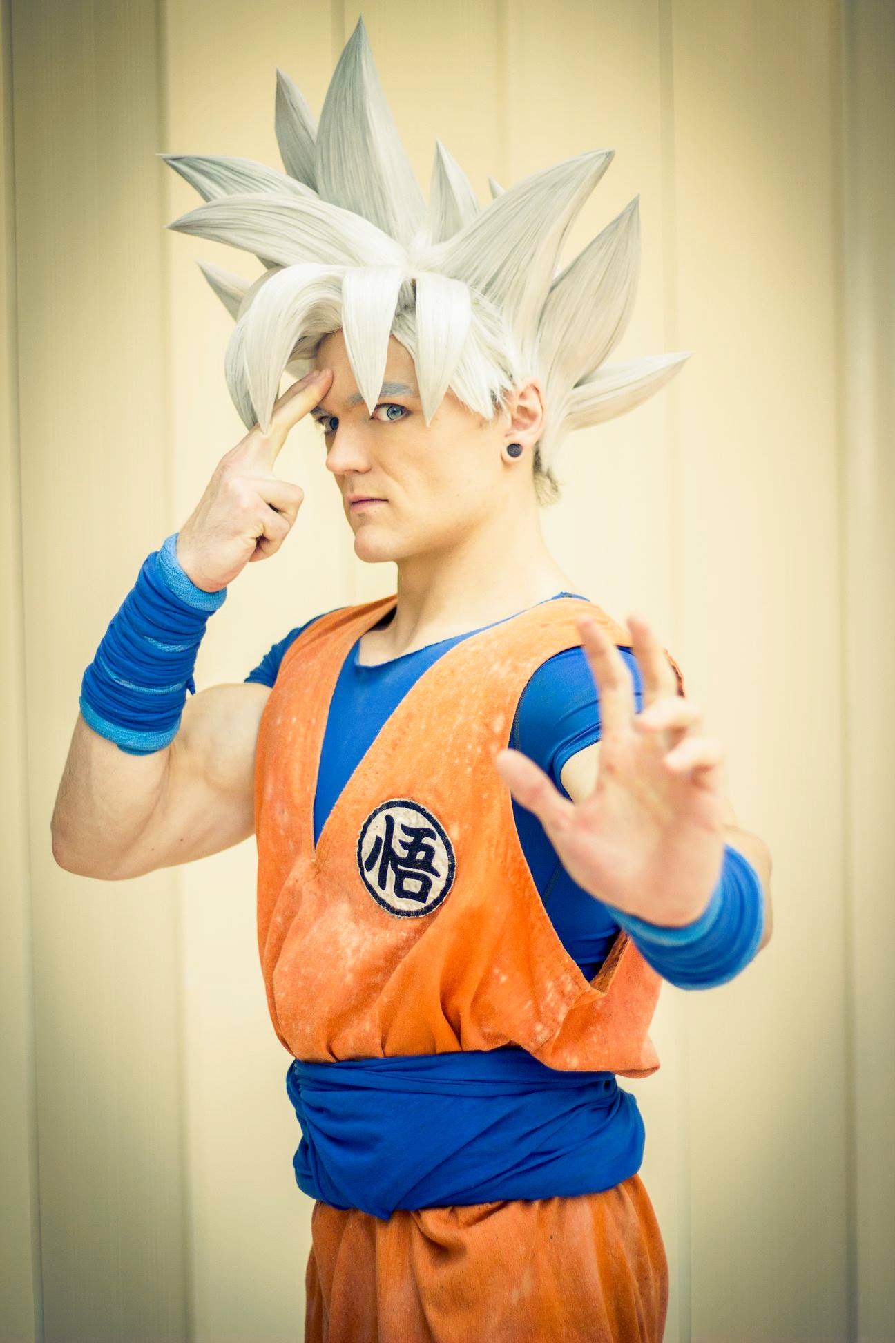 Mastered ultra instinct Goku cosplay from DragonBall Super