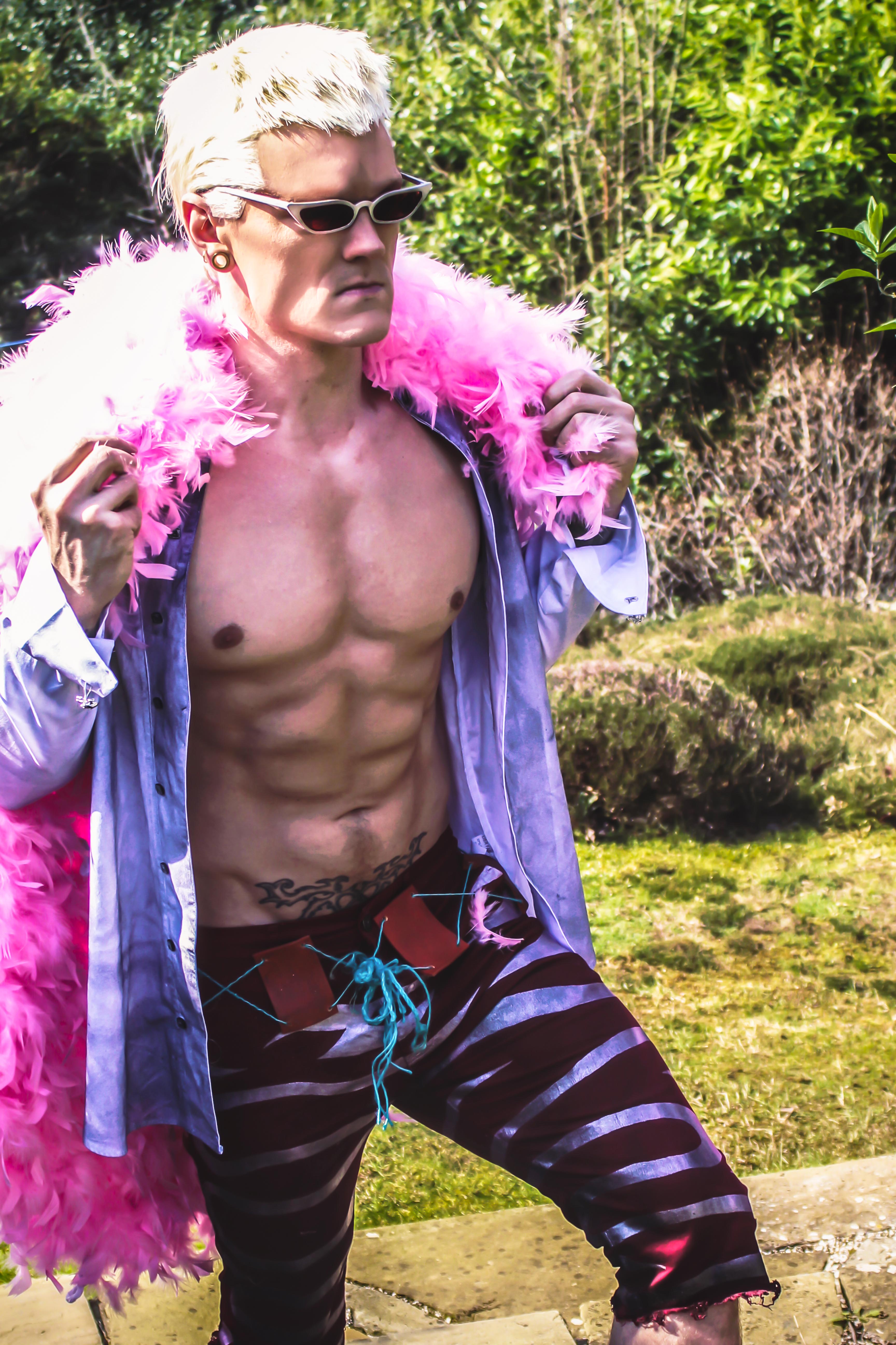 Doflamingo cosplay from One Piece - Anime Workouts and Mindset