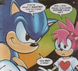 Sonic the Comic STC Sonic being a dickhead to amy rose