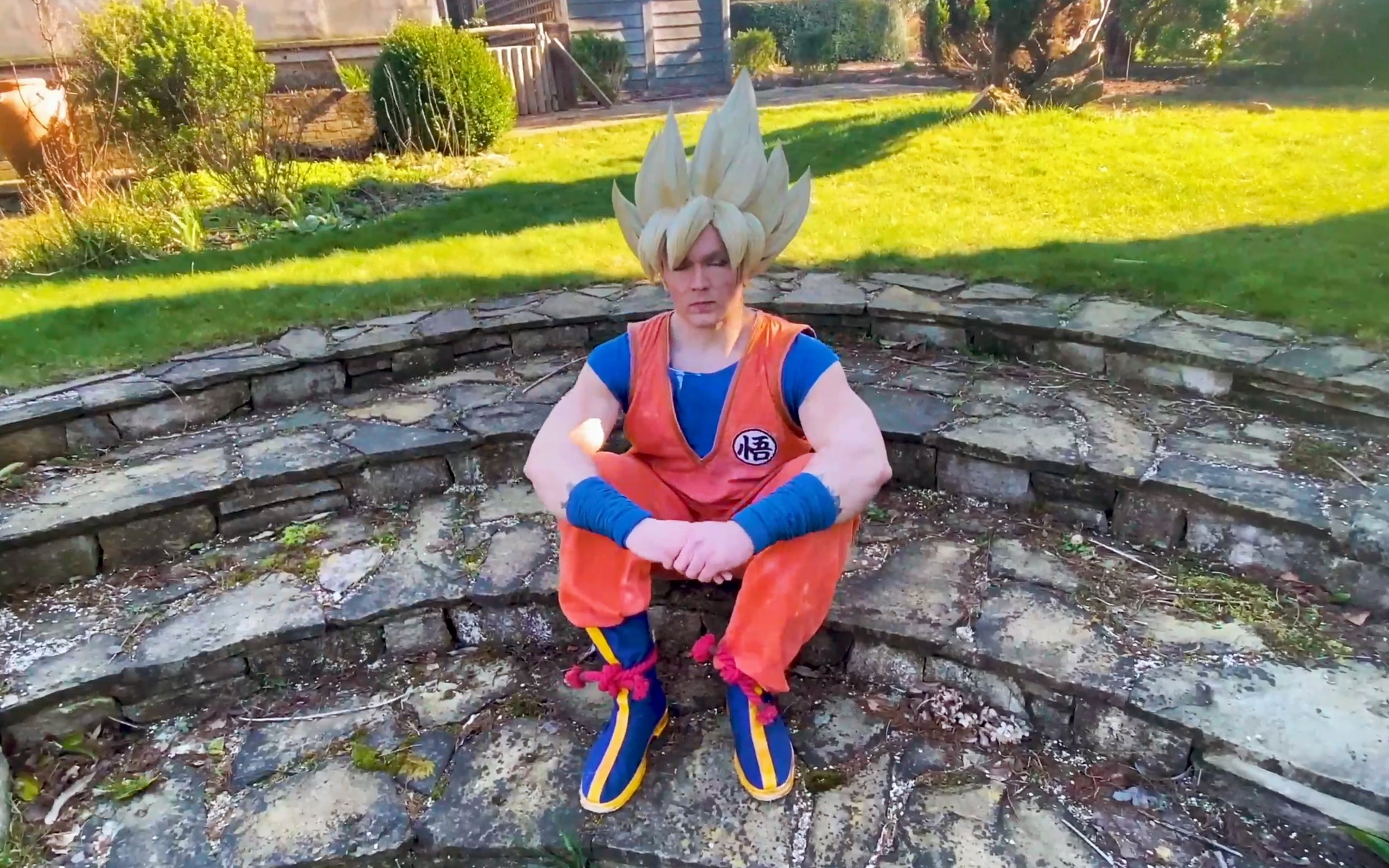 Dragon Ball Z Super Son Goku Cosplay Fitness Shows you How to keep calm in a crisis with meditation