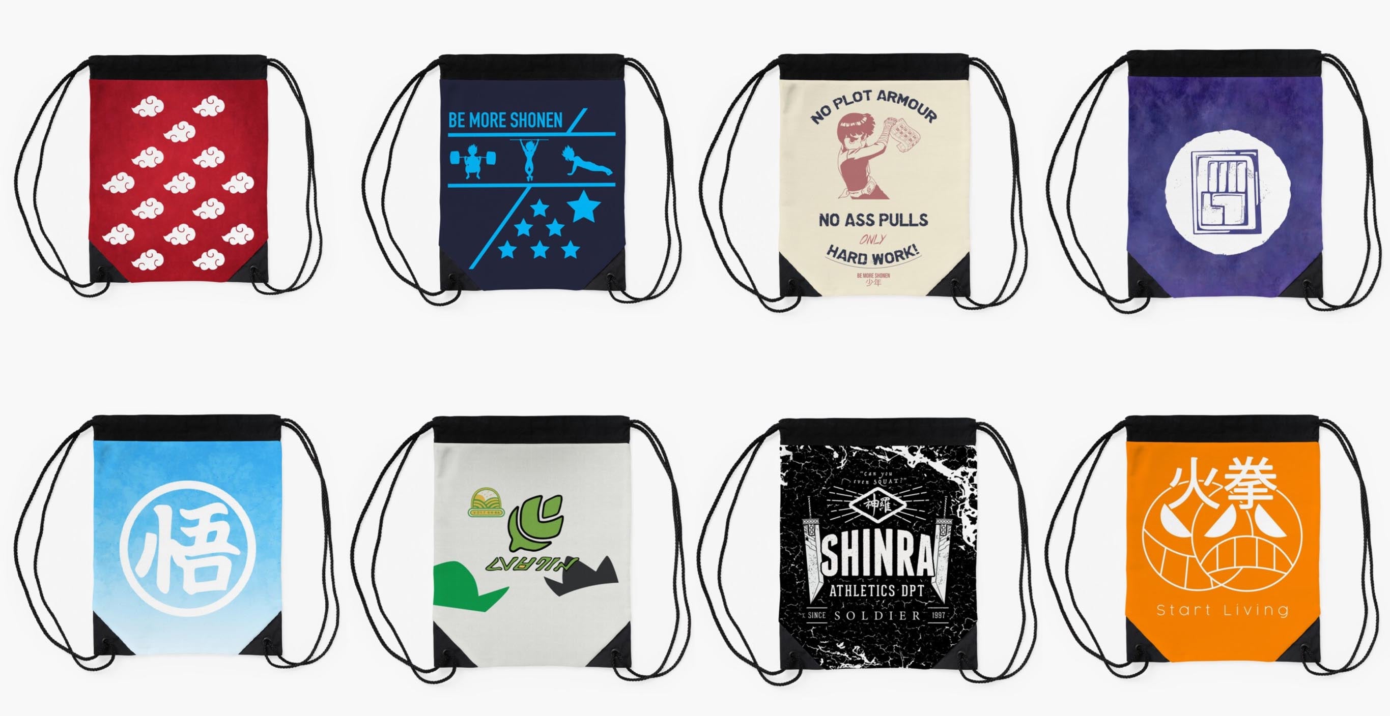 anime gym bags