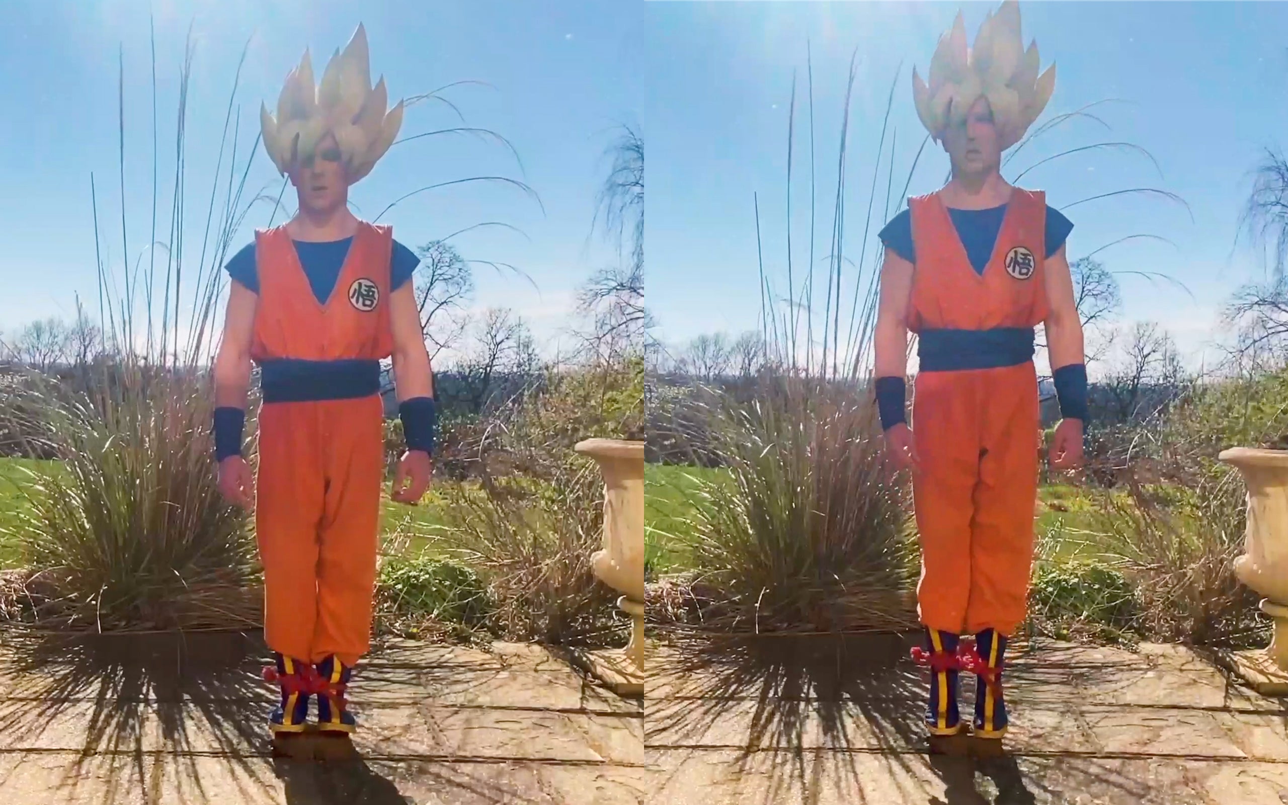 Dragon Ball Z Super Son Goku Cosplay Fitness Calve Raises Bodyweight Callisthenics Anime Workout