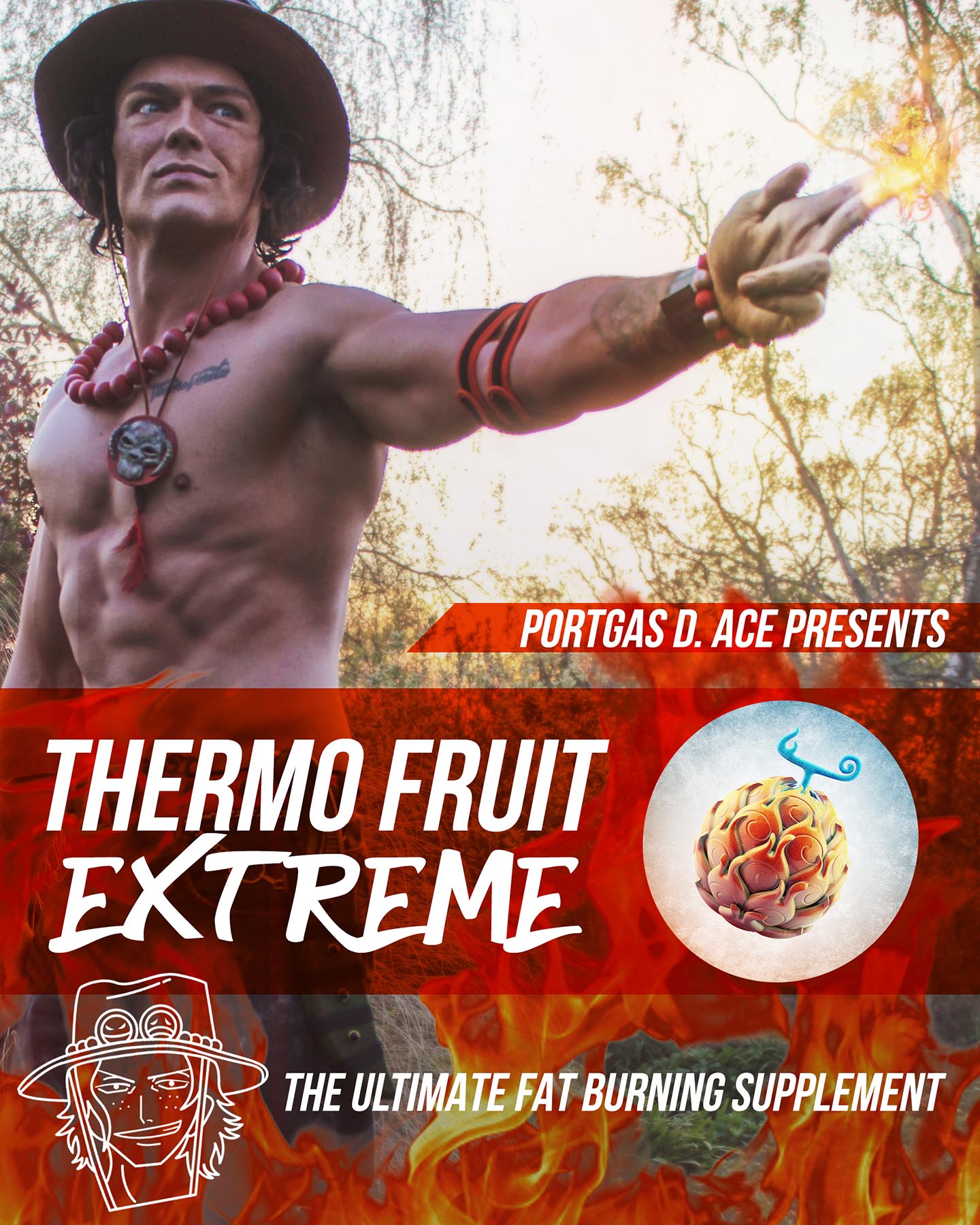 Firefist ace fat burning supplement from one piece using his devil fruit