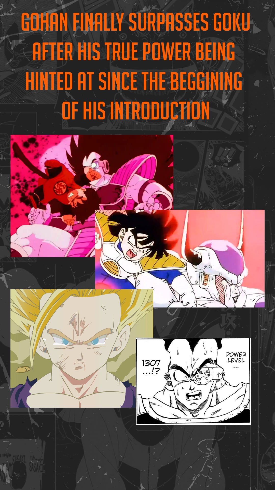 It's constantly hinted at throughout DragonBall Z that Gohan had a hidden power within him that was dying to awaken. Literally from episode 1, to fighting the Saiyans, to fighting Freeza etc. To end the series any earlier without that pay-off would have been a travesty and it's unfortunate Toriyama didn't know how to continue with Gohan in the lead. That's also one of the reasons I believe that this was the perfect end point.