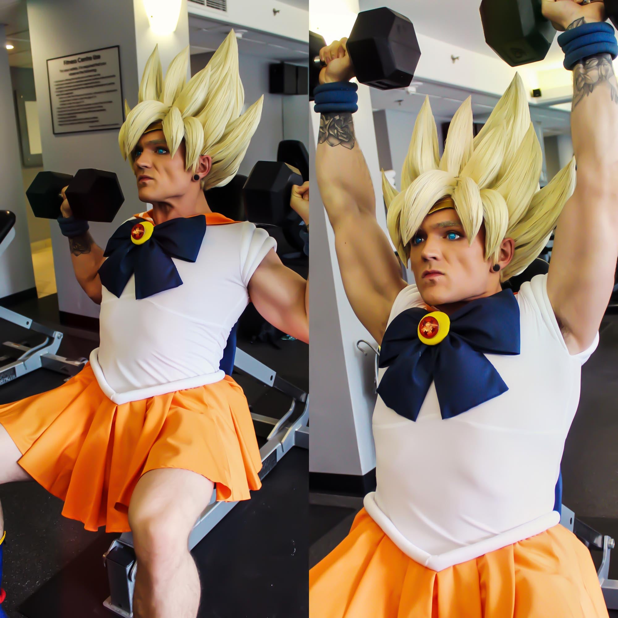 Sailor Scout Goku Cosplay Dragonball and sailor moon crossover