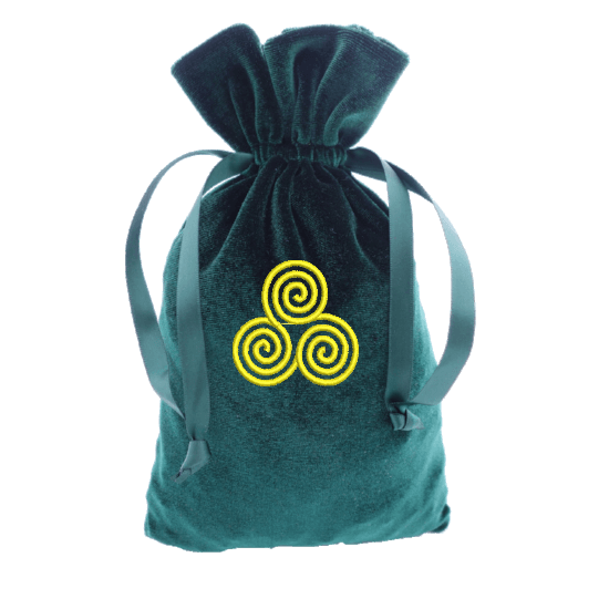 Tarot Bag with Gold Tri-Spiral Bag