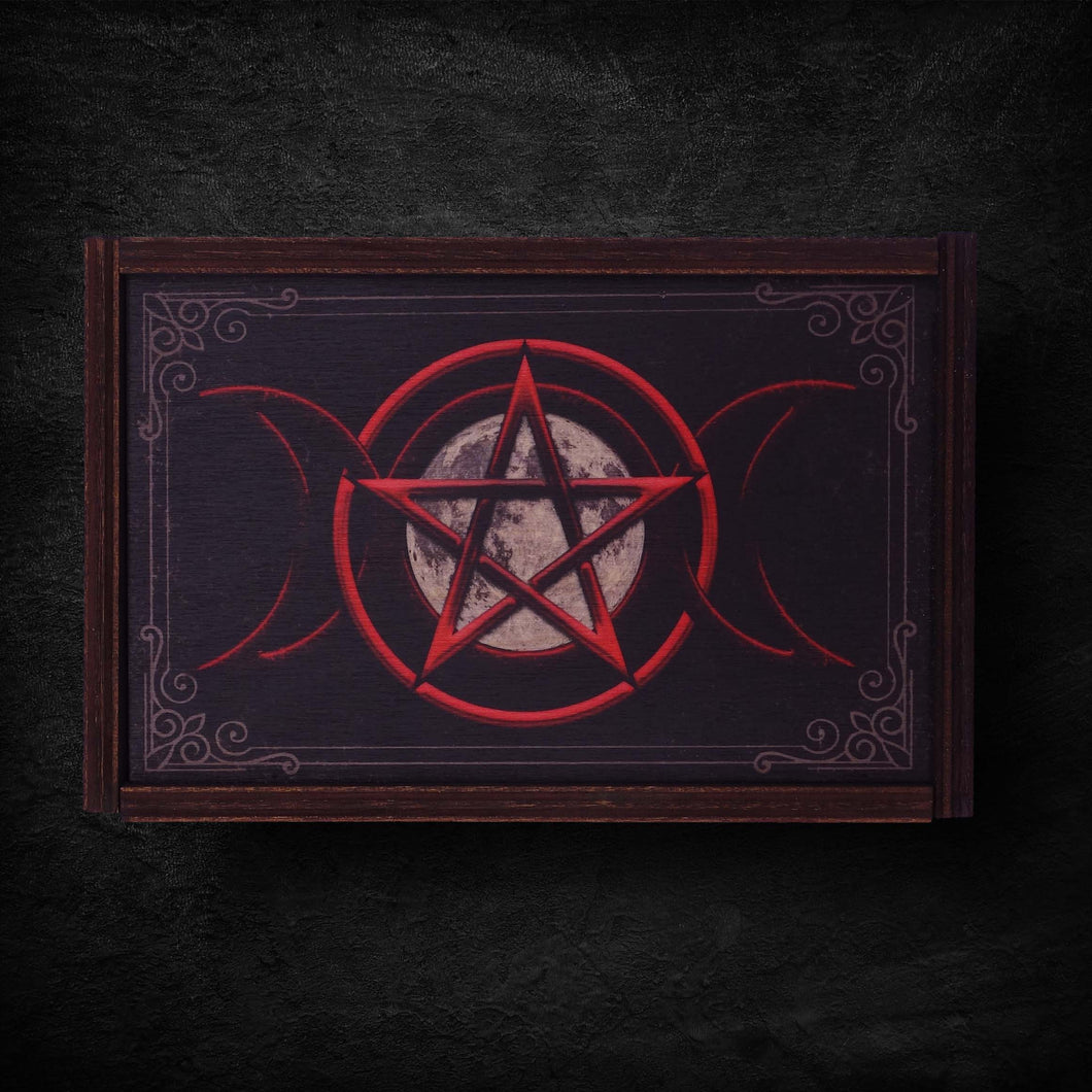 Triple Moon Pentagram Storage Box Box