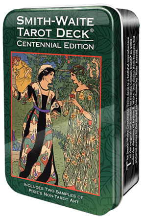 Smith-Waite Centennial Tarot Deck in a Tin Tarot Deck