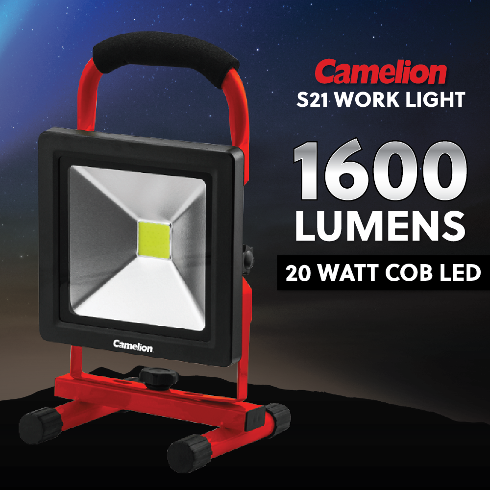 Camelion 10W COB LED Rechargeable Work Light w/ Kick Stand