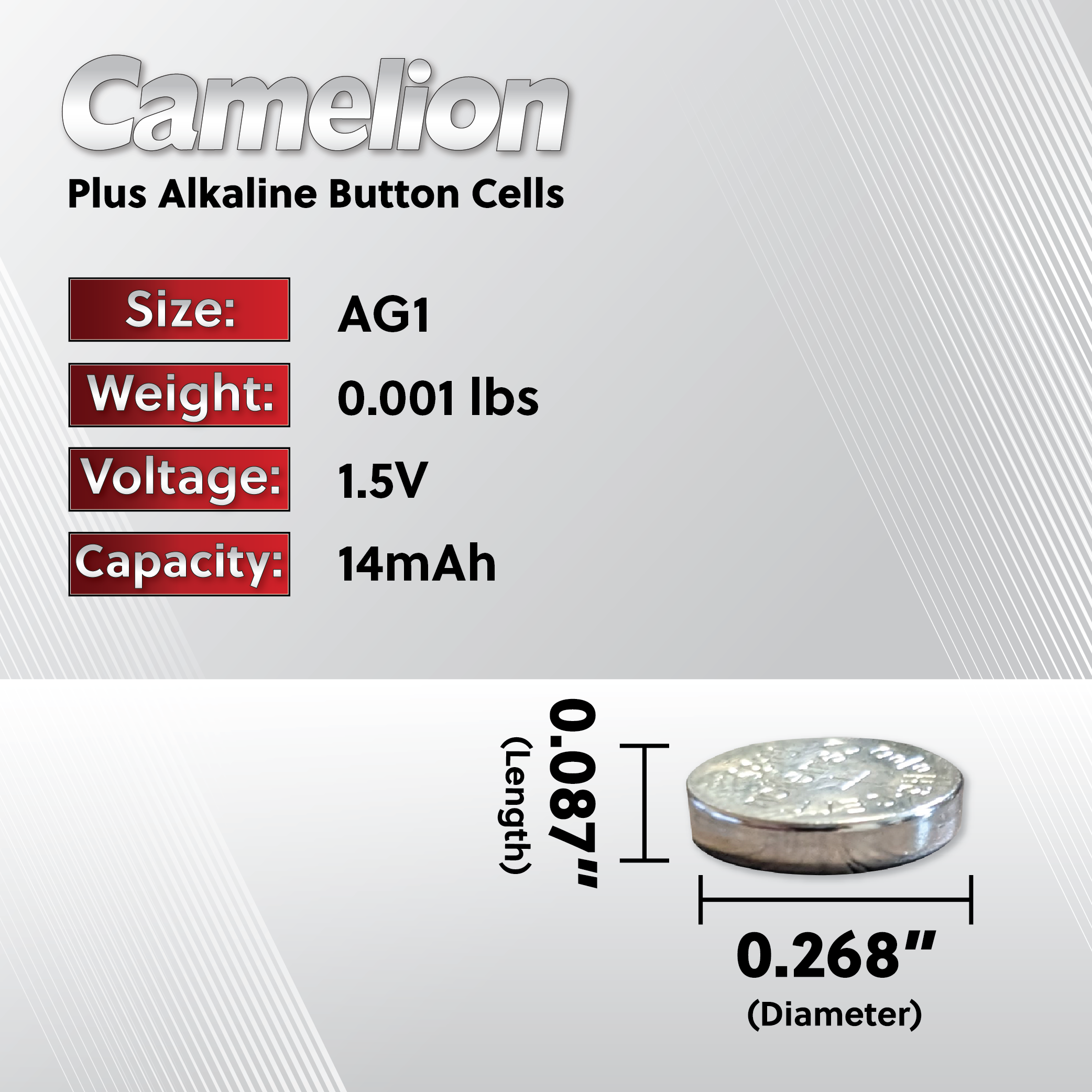 Camelion AG4/LR66/LR626/377 Pack de 10 Piles jetables pour