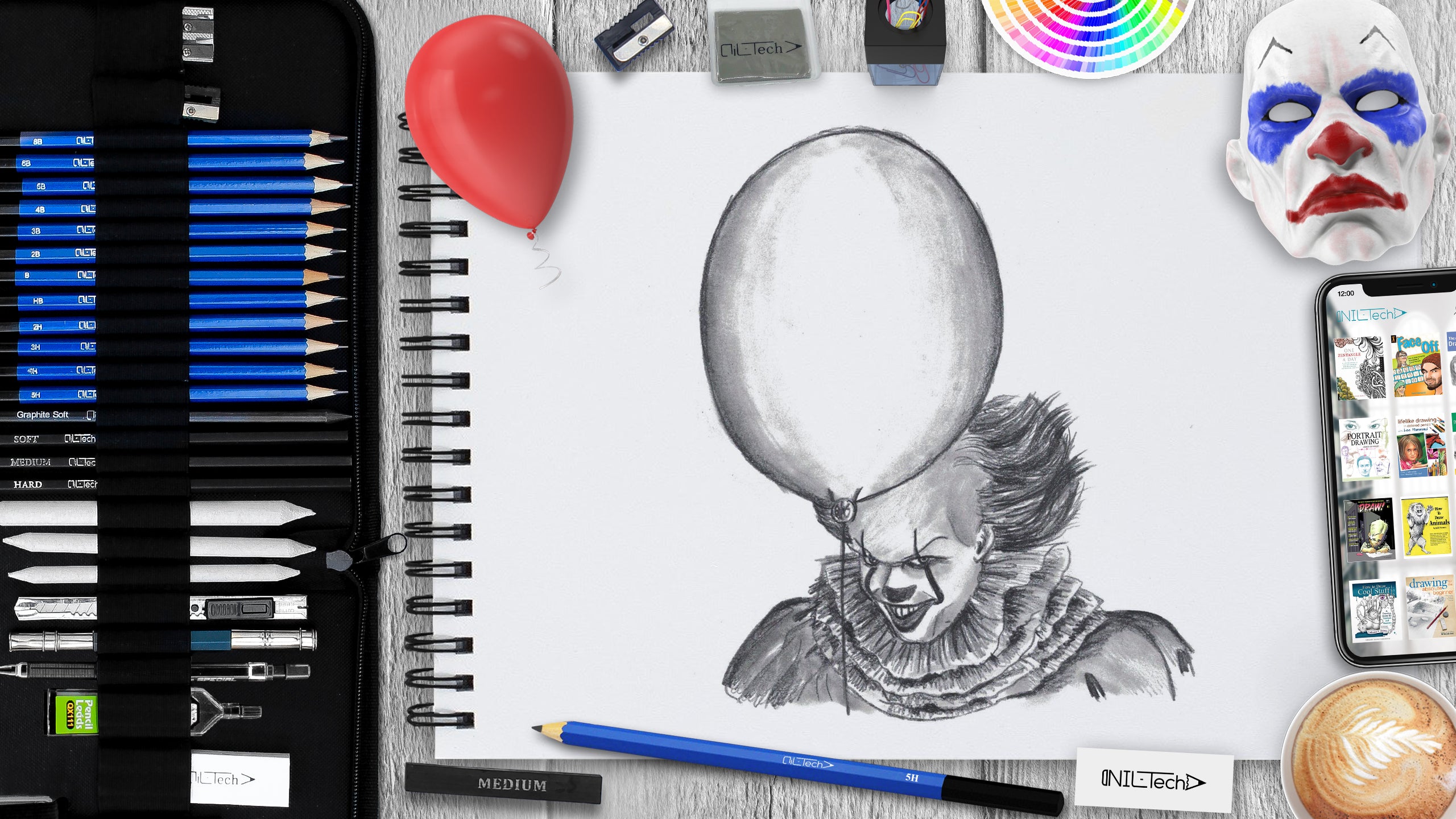 How To Draw The Clown From Stephen King S It Shop Nil Tech