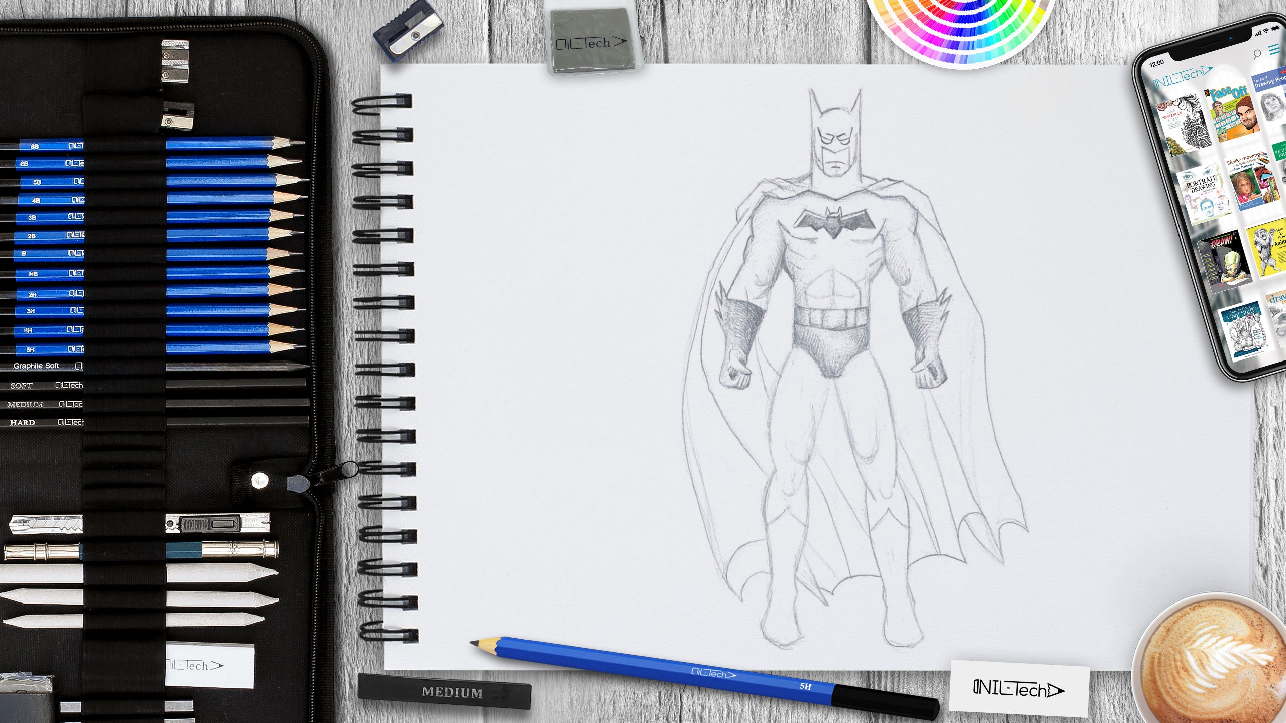 batman drawing easy for kids