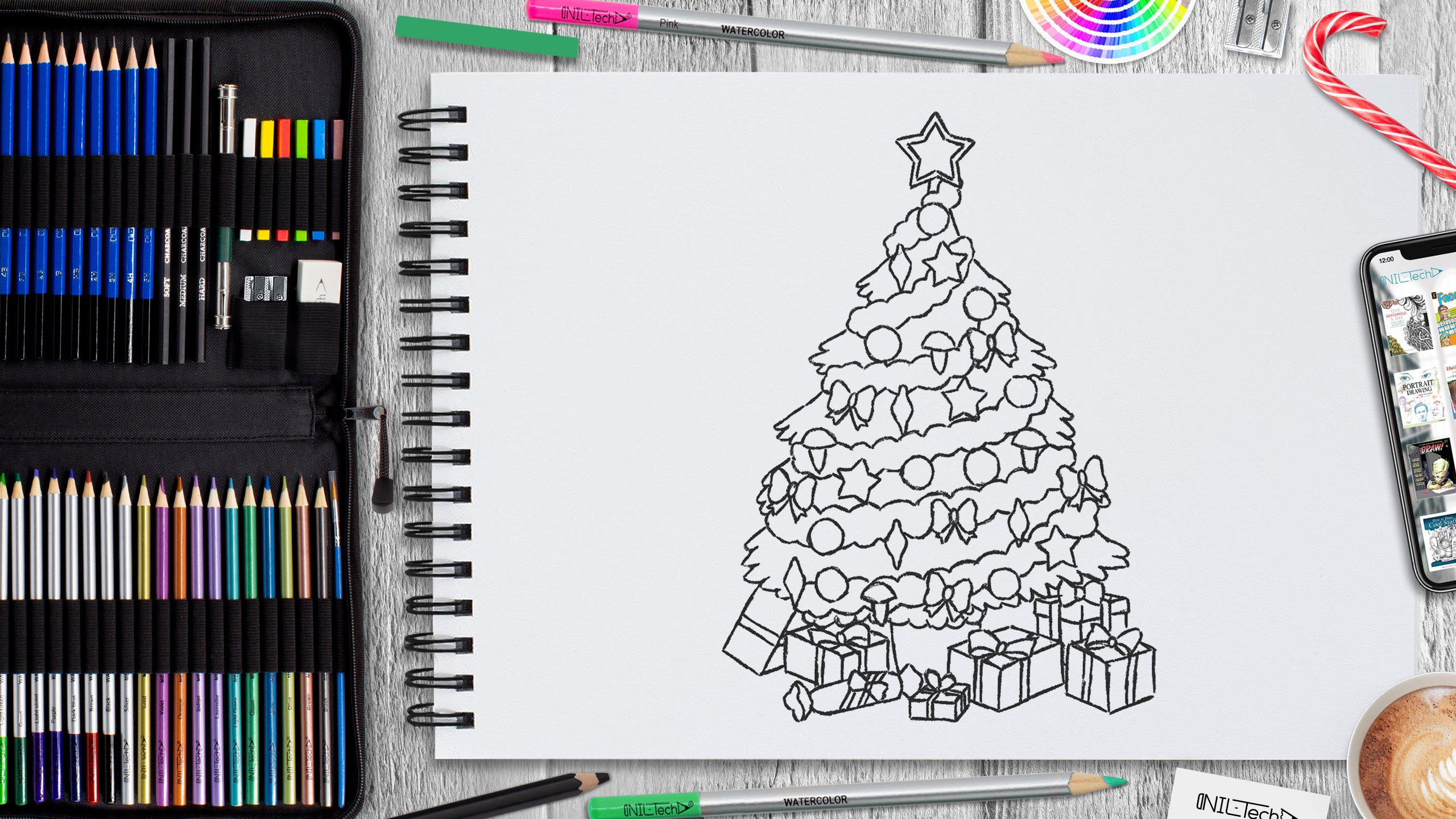 How to Draw Santa Claus and Christmas Tree for Kids | Christmas Day 2022