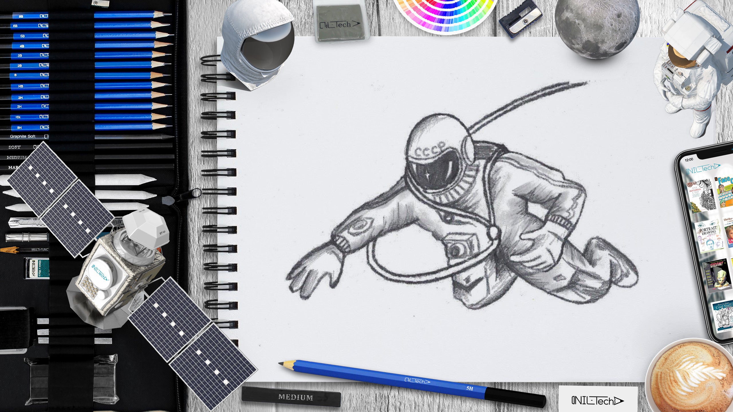 Premium Vector | Hand drawn astronaut sketch in sticker style vector  illustration
