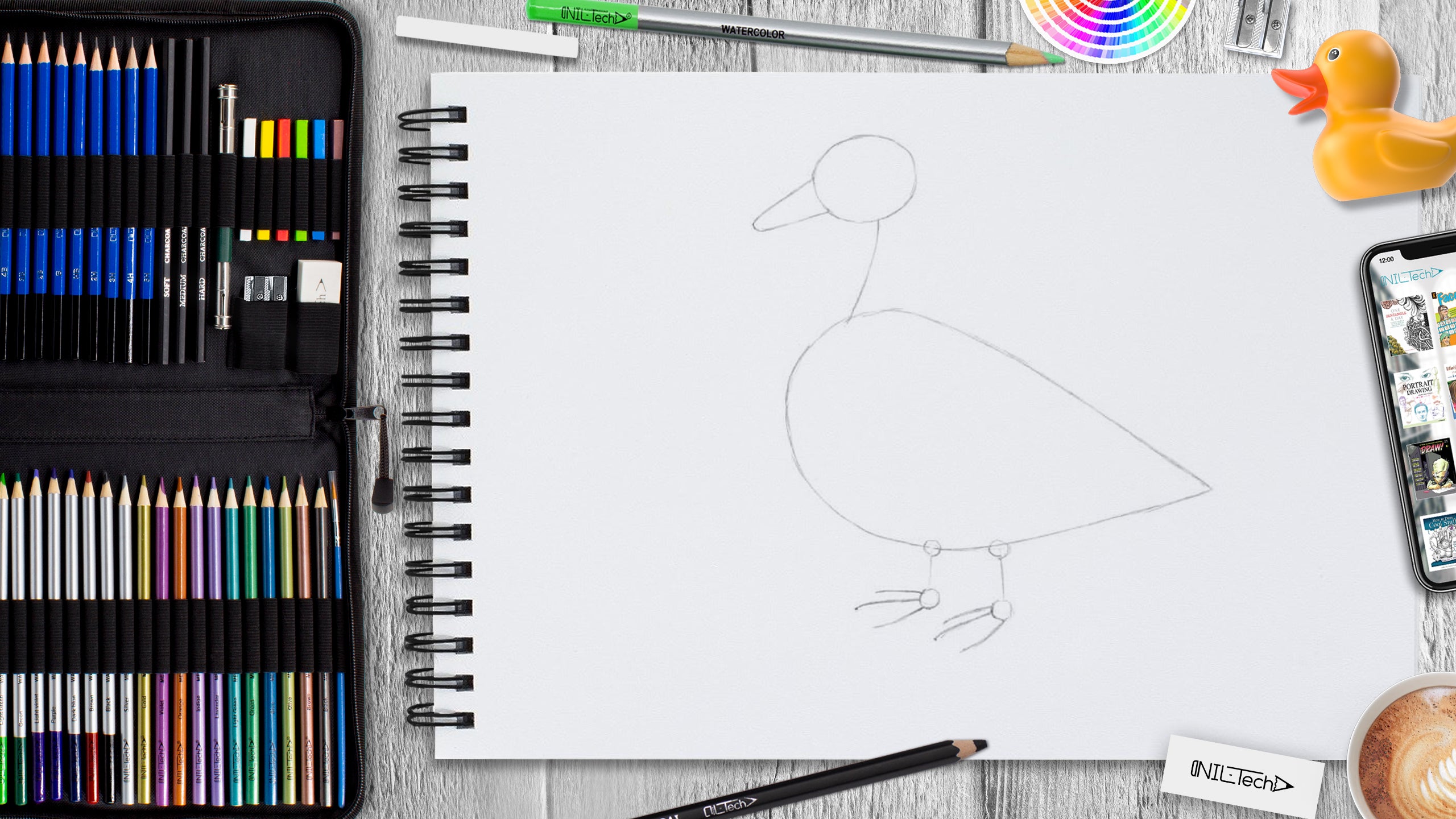 learn to draw a duck