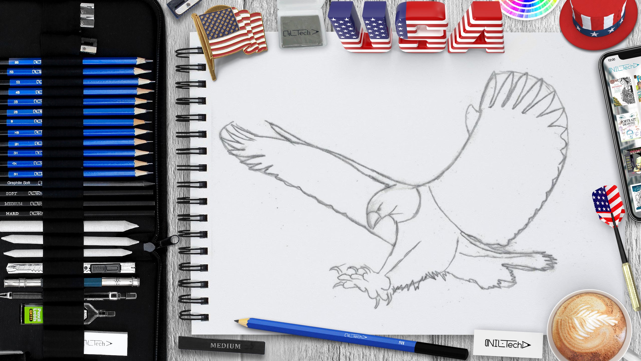 Bald Eagle pencil sketch by Hannah Thuemmel, 2016 | Eagle drawing, Eagle  sketch, Eagle art