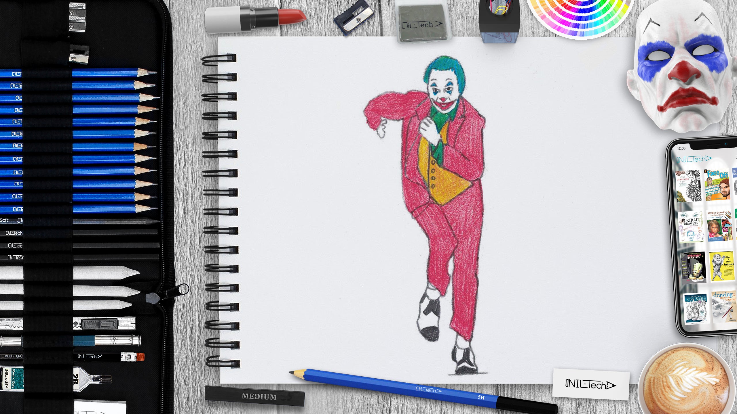 How To Draw The Joker Step By Step Shop Nil Tech,Half Dragon Girl Drawing