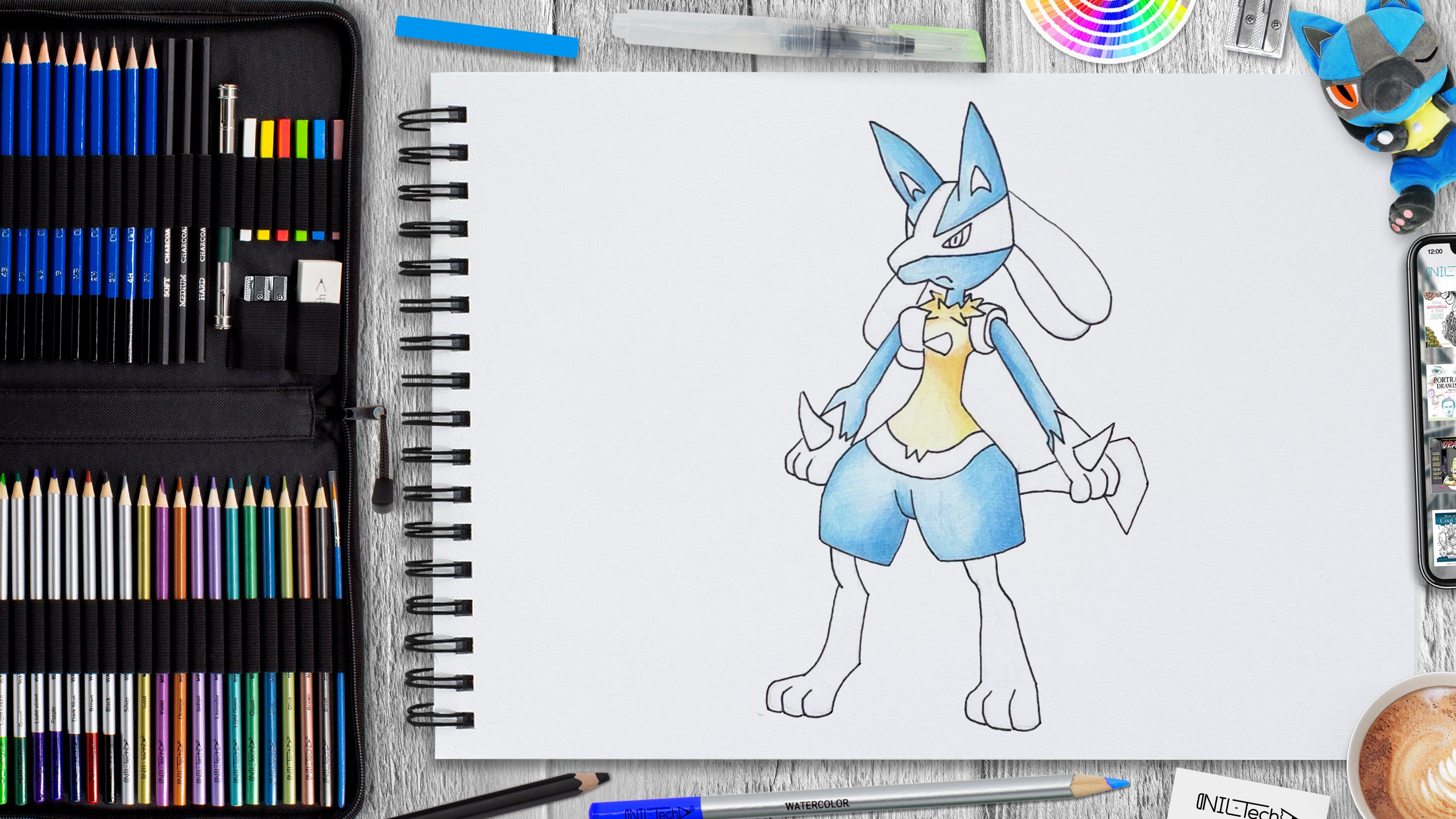 how to draw lucario easy