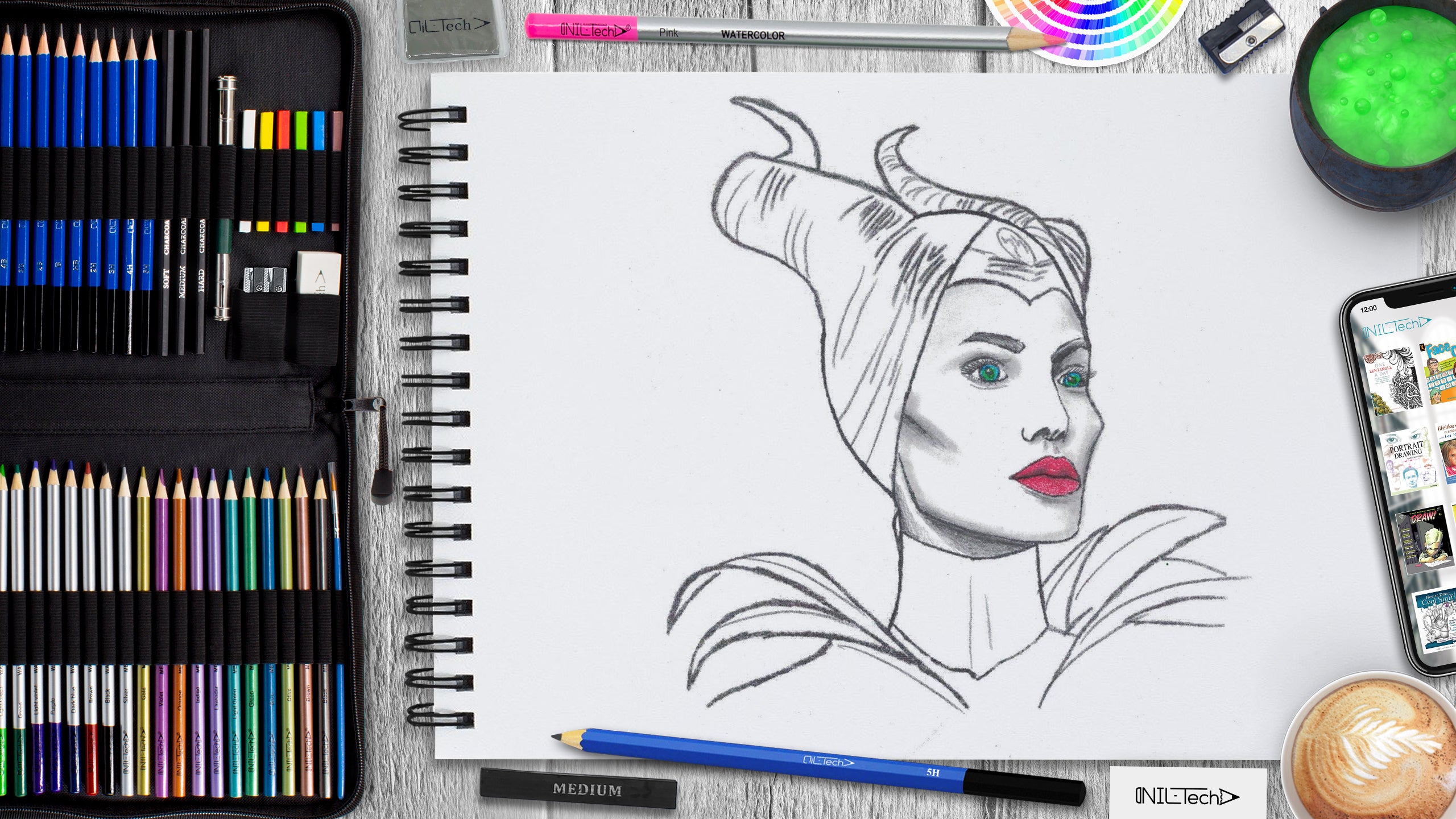 How To Draw Angelina Jolie As Maleficent, Step by Step, Drawing Guide, by  KingTutorial - DragoArt