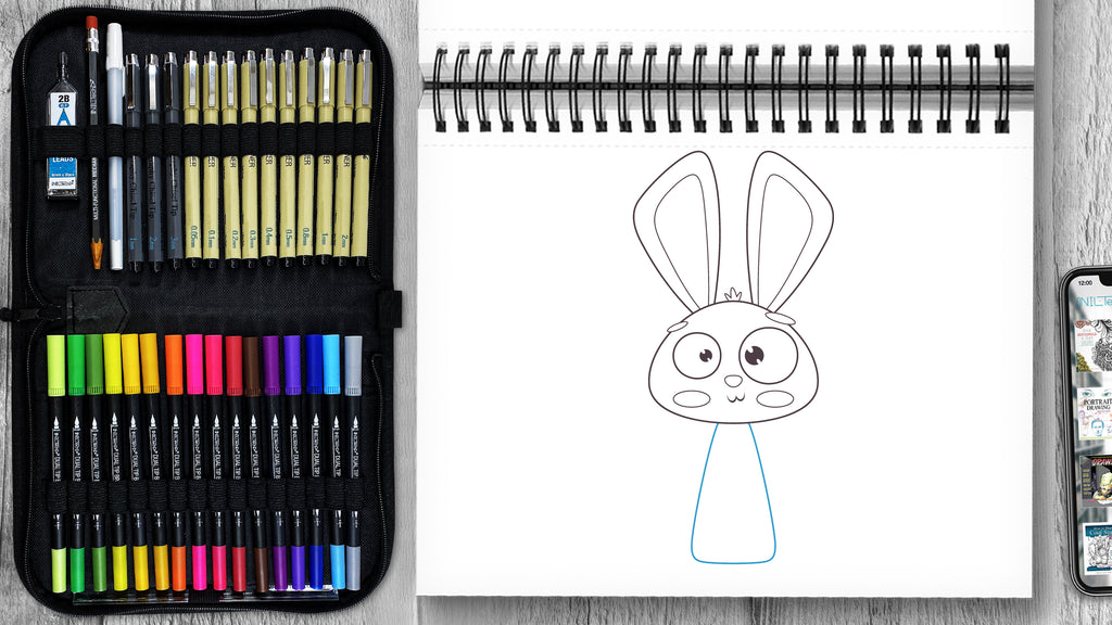 how to draw rabbit easy