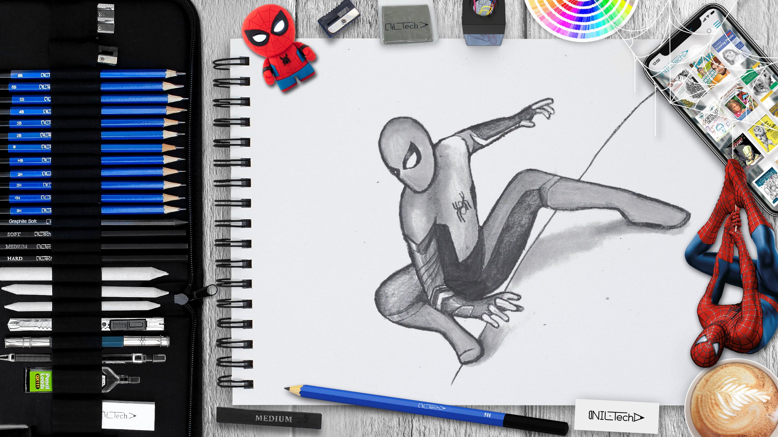 Spider-Man graphite pencil drawing : r/drawing