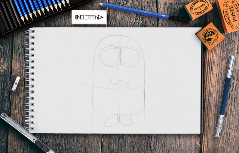 easy minion pencil drawings