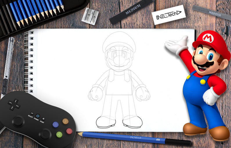 How to Draw Mario Pixel Art - Really Easy Drawing Tutorial