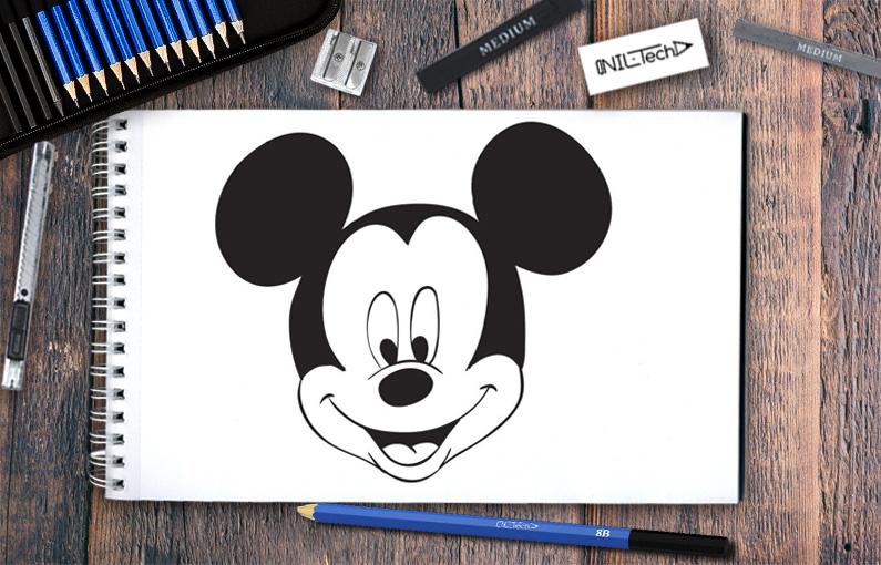 mickey mouse face drawings