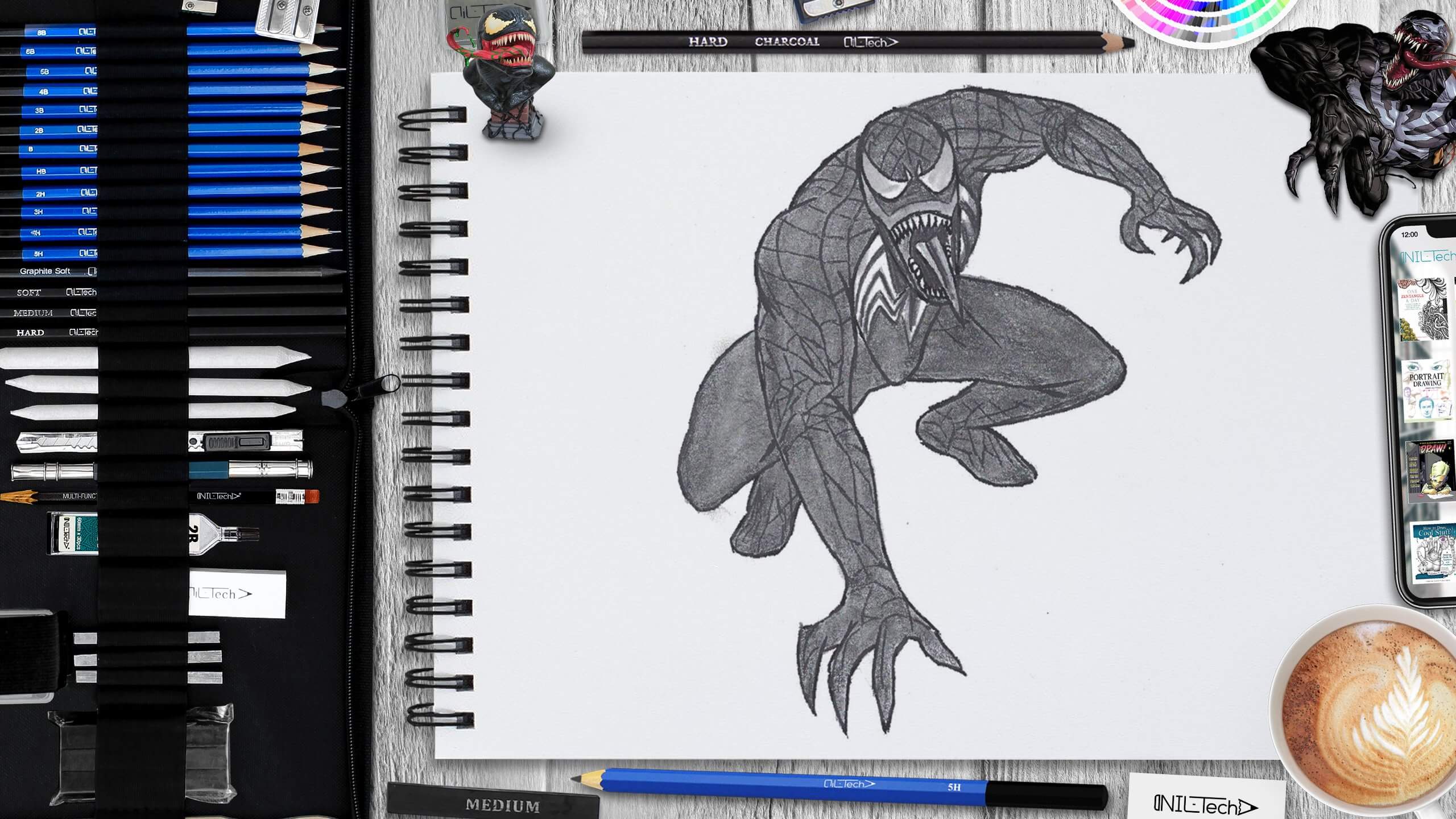 How To Draw A Spiderman And Venom Yin Yang Step by Step Drawing Guide by  Dawn  DragoArt