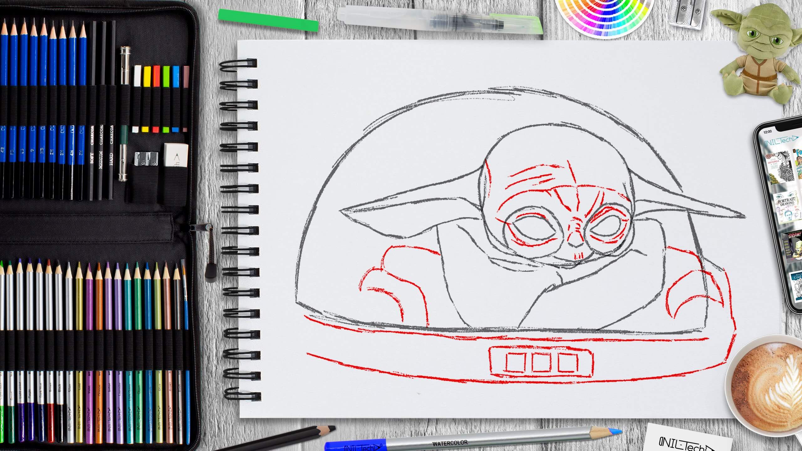 How To Draw Baby Yoda Nil Tech Shop Nil Tech